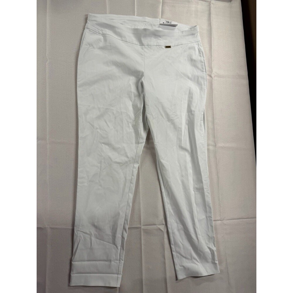 INC International Concepts 16W Pants Stretch Skinny Leg White Casual Women's NWT